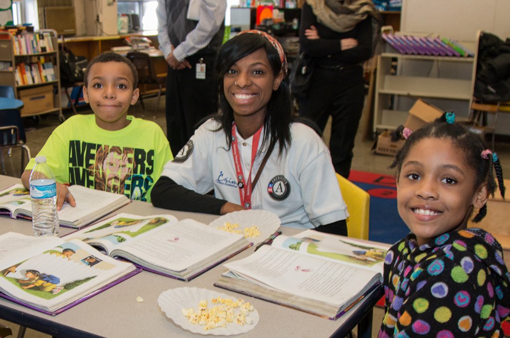 The community school program at Flint’s Potter Elementary is engaging AmeriCorps members to help strengthen students’ reading skills.