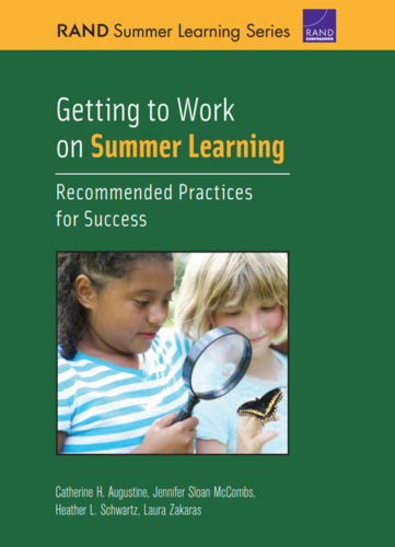 Getting to Work on Summer Learning report cover.